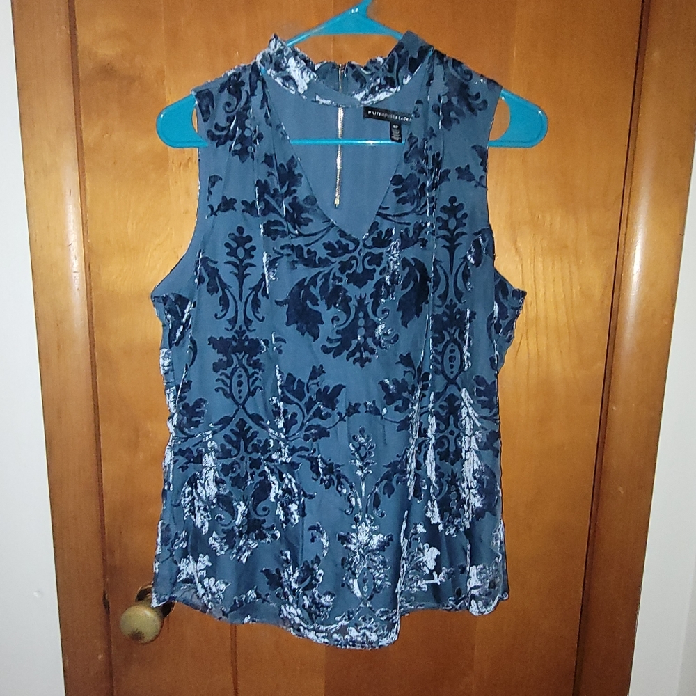 WHBM Velvet Choker Top
